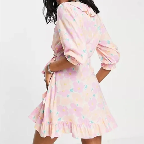 pink wrap dress topshop Topshop Blush Wrap Dress